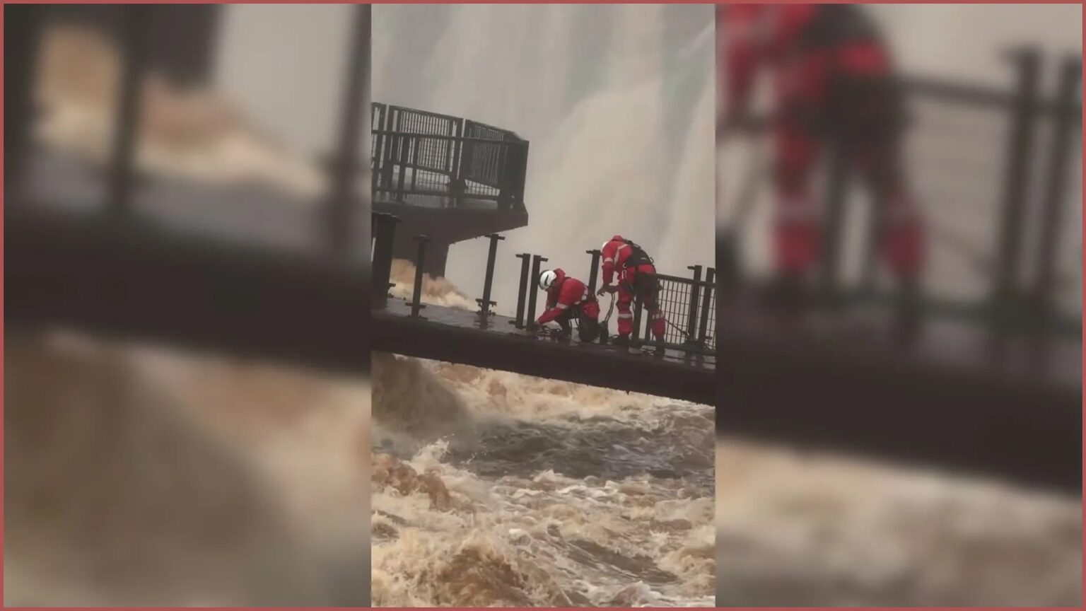 Passarela da Garganta do Diabo é desmontada após alta das águas