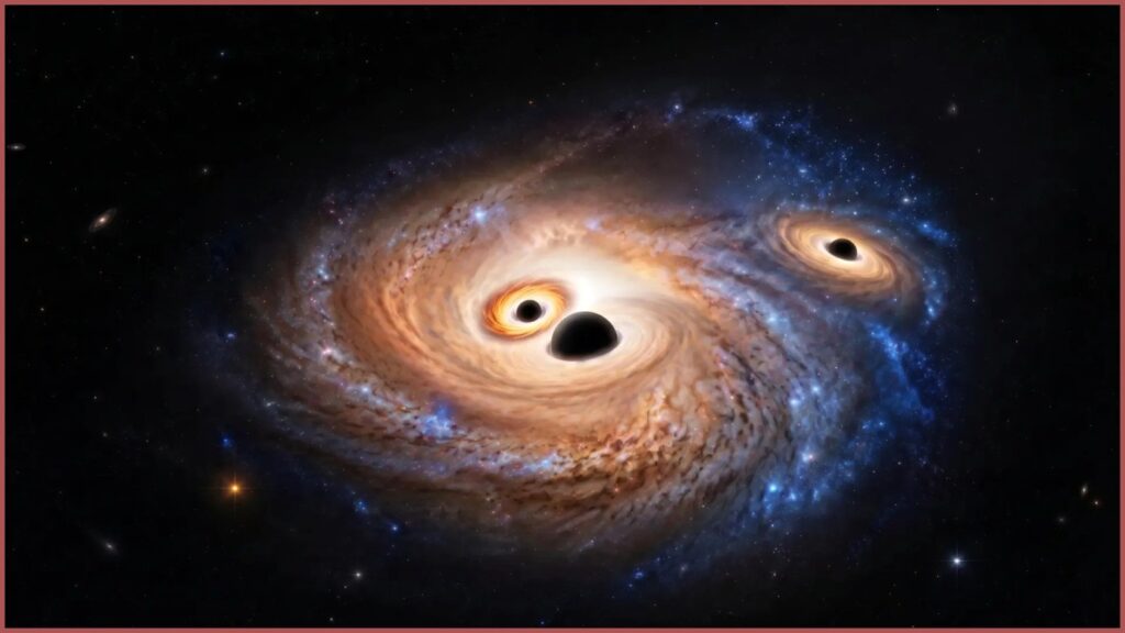 Telescópio James Webb encontra três buracos negros em uma galáxia distante Telescópio James Webb encontra três buracos negros em uma galáxia distante